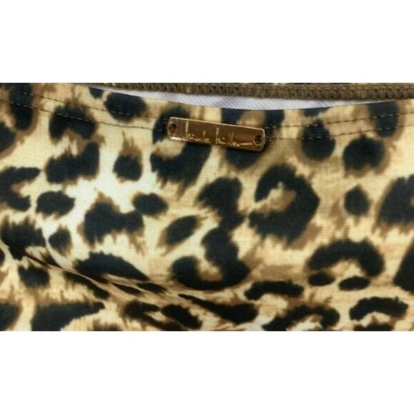 Nicole Miller Tier Tankini Swimsuit Women Plus Size 1X Cheetah Brown NWT New B88 - Picture 7 of 12